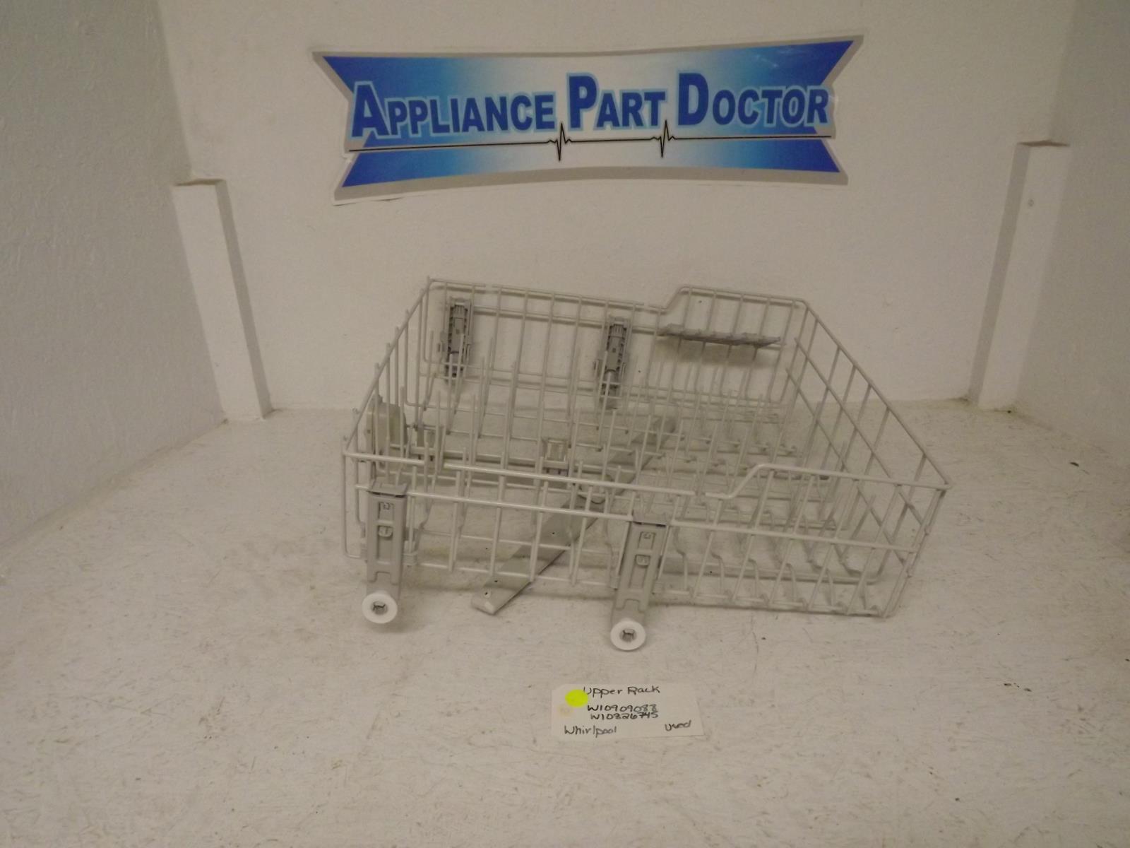 Whirlpool Dishwasher W10909088 W10826745 Upper Rack Used Whirlpool Dishwasher W10909088 W10826745 Upper Rack Used